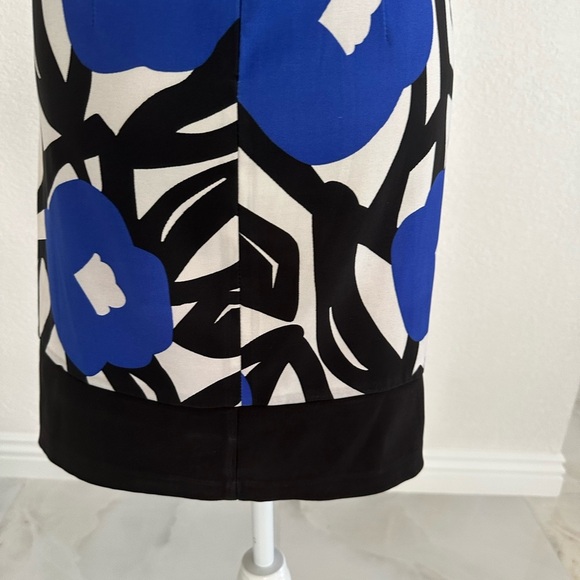 AB Studio Blue and Black Patterned Fabric - Picture 3 of 5